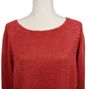 The Limited Express Women's Burnt Orange Knit Pullover Sweater Size Large